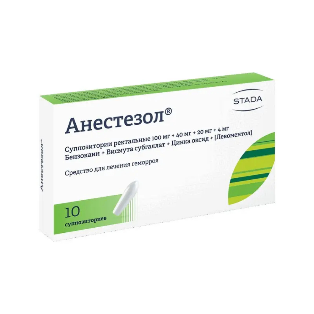 Анестезол суппозитории ректальн. упаковка №10