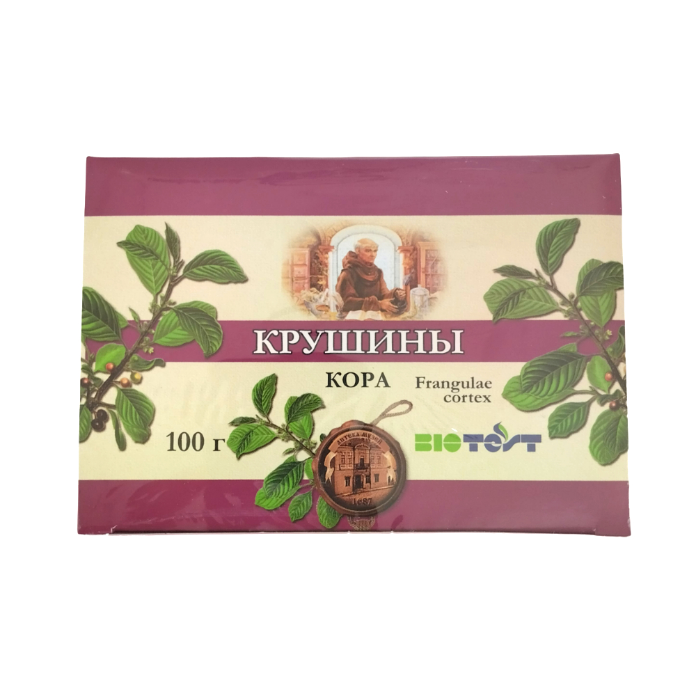 Крушины кора лек. сырье измельчен. 100г упаковка №1