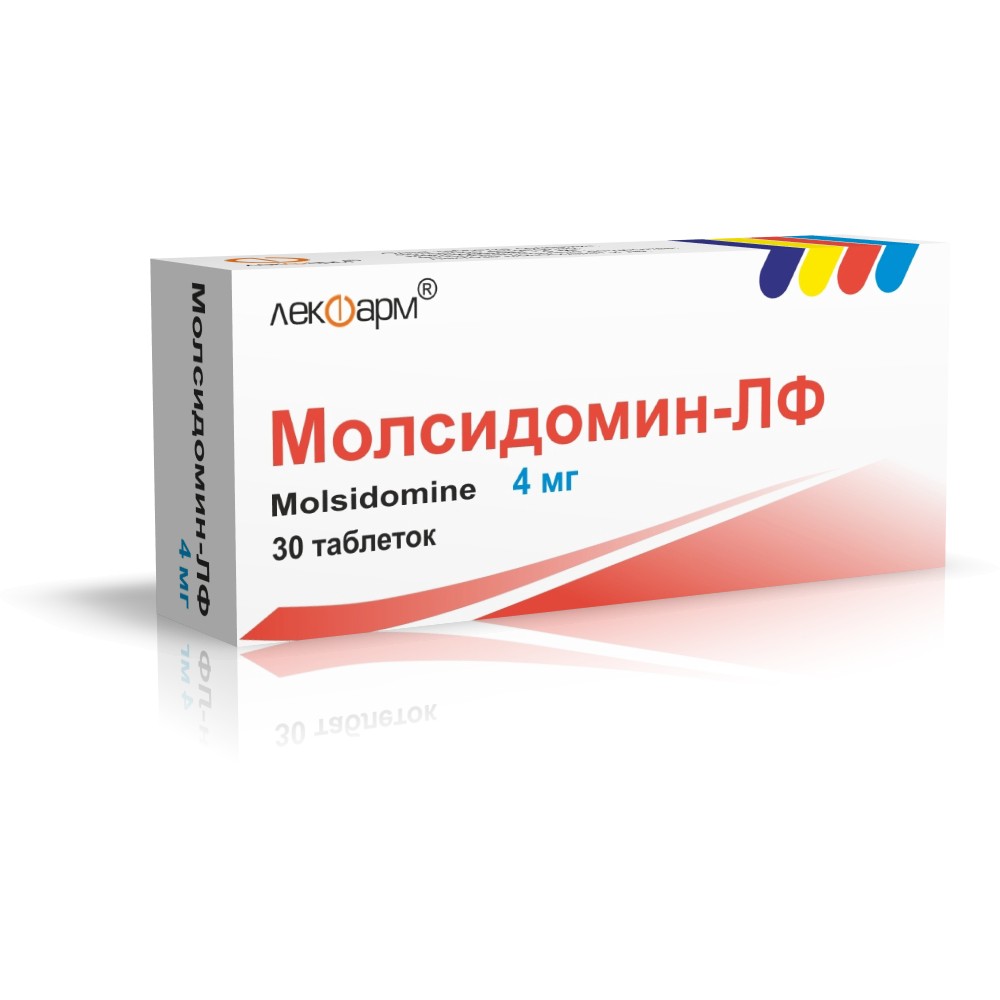 Молсидомин-ЛФ таблетки 4мг упаковка №30