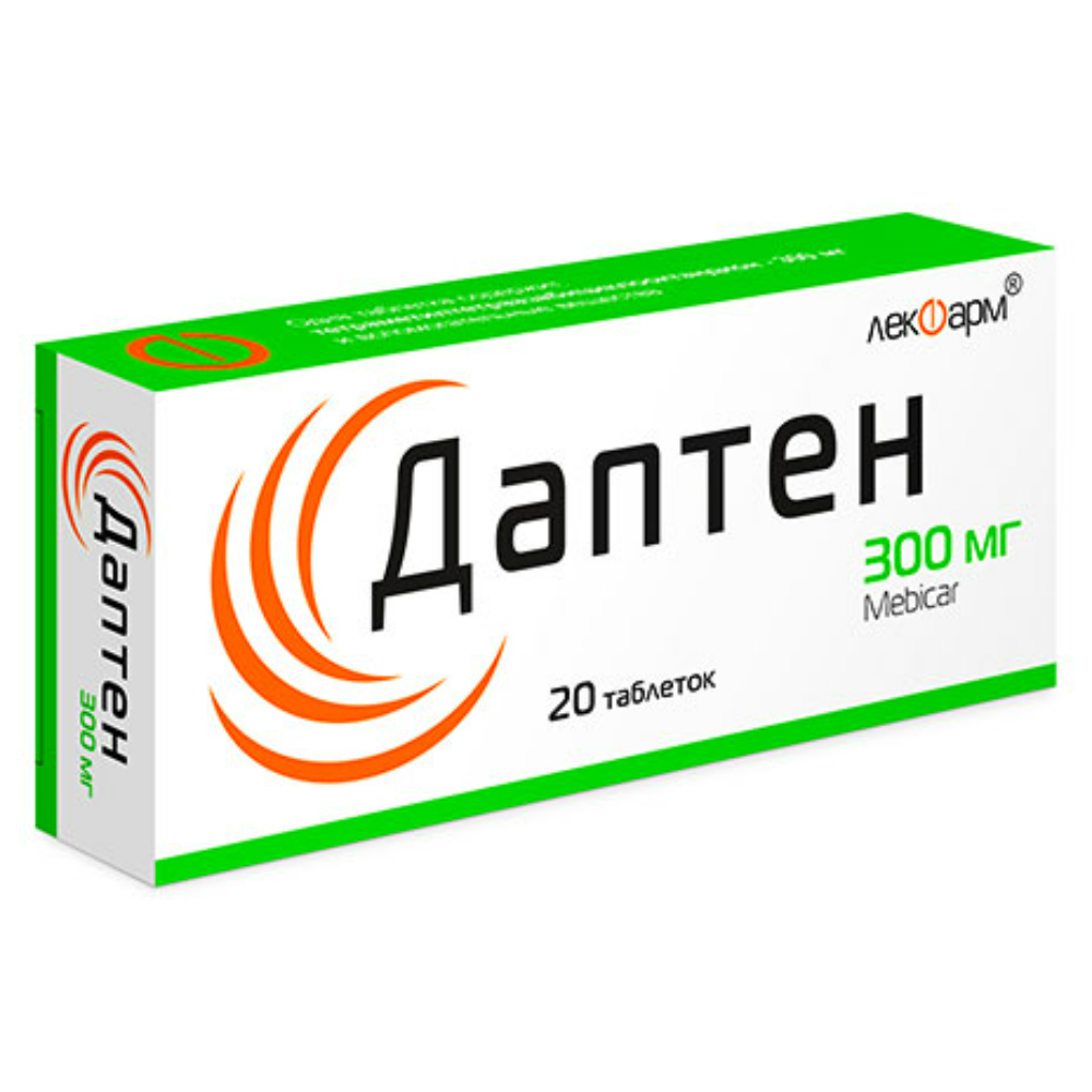 Даптен таблетки 300мг упаковка №20