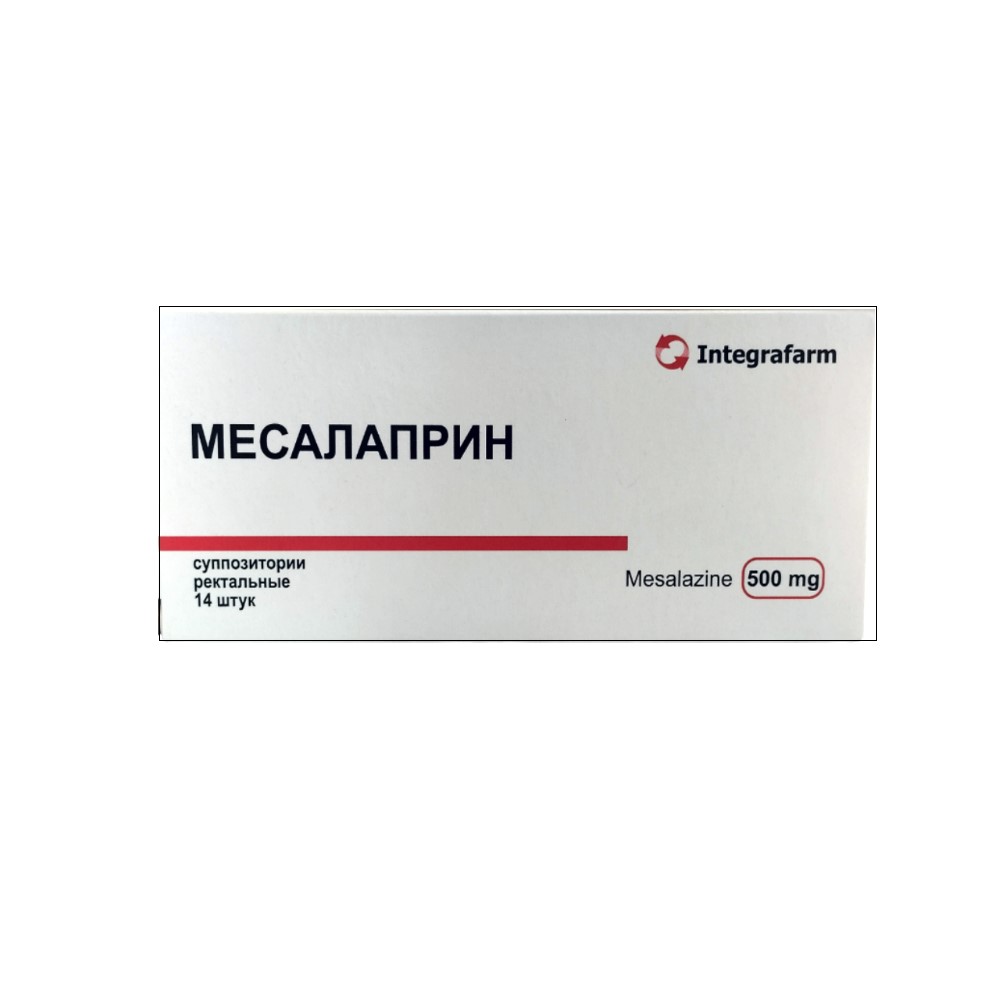 Месалаприн суппозитории ректальн. 500мг упаковка №14