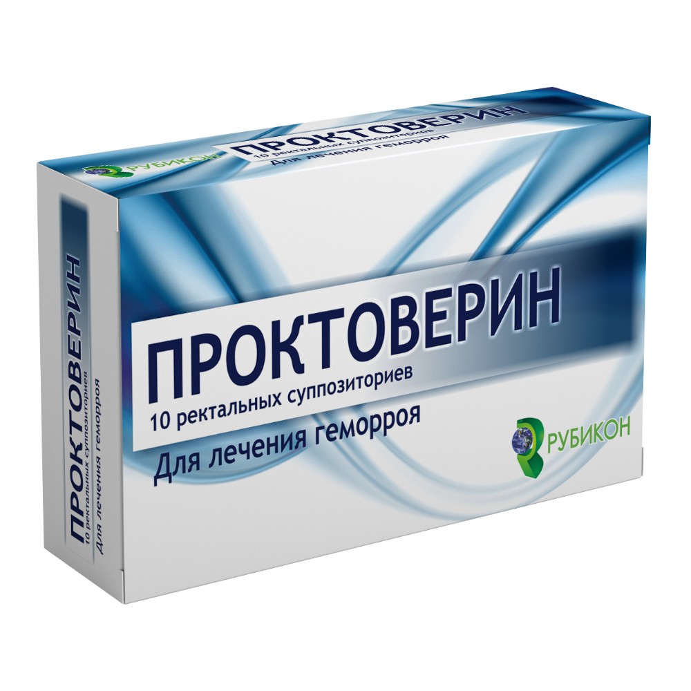 Проктоверин суппозитории ректальн. упаковка №10