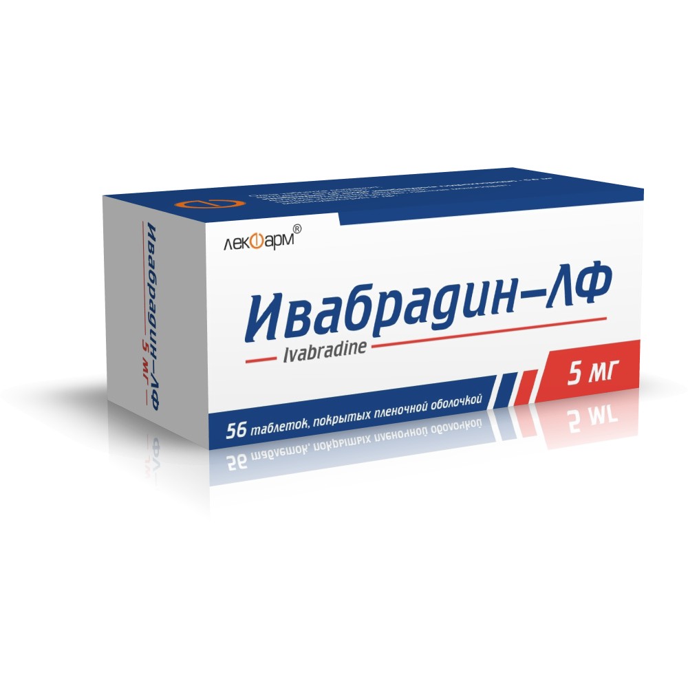 Ивабрадин-ЛФ таблетки п/о 5мг упаковка №56