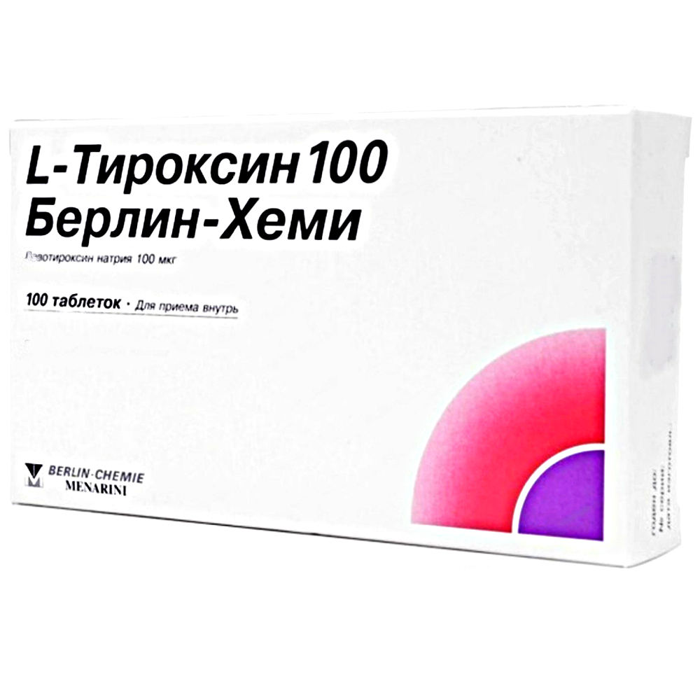 L-Тироксин 100 Берлин-Хеми таблетки 100мкг упаковка №100
