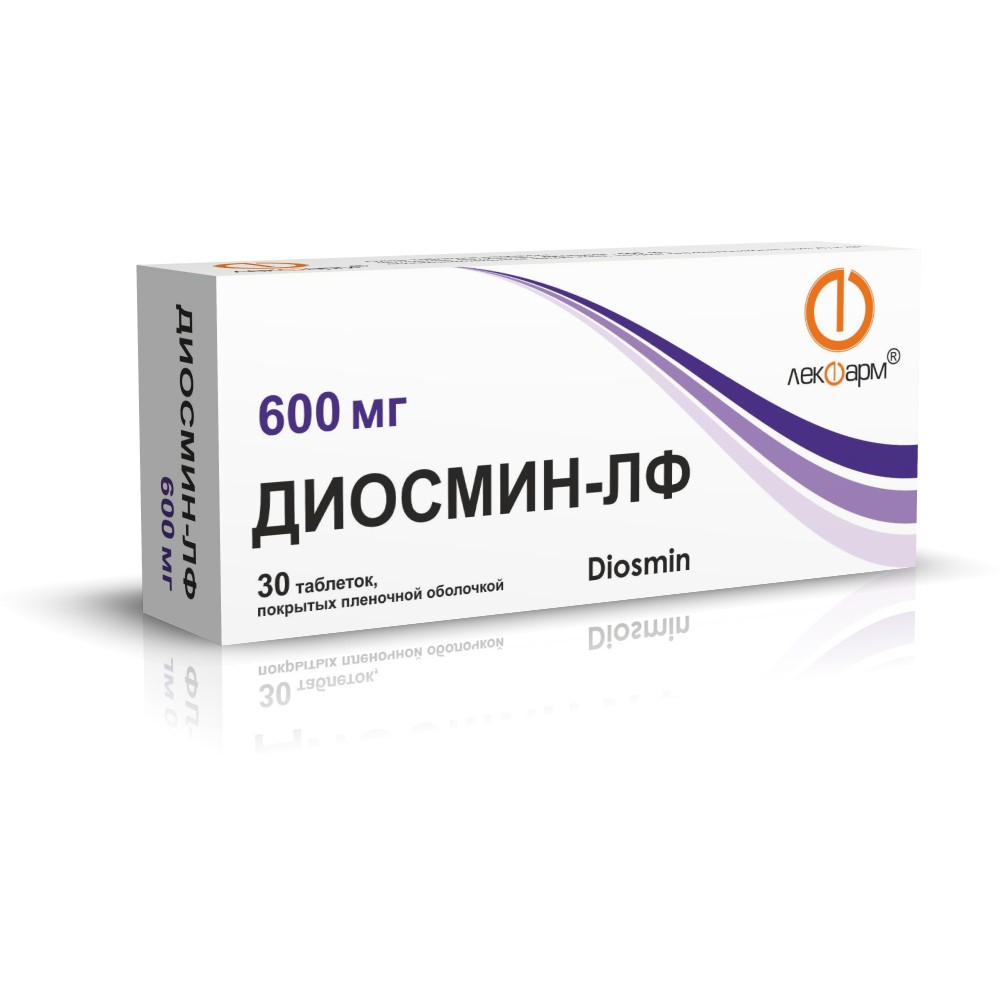 Диосмин-ЛФ таблетки п/о 600мг упаковка №30