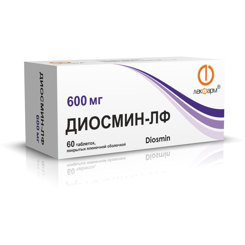 Диосмин-ЛФ таблетки п/о 600мг упаковка №60
