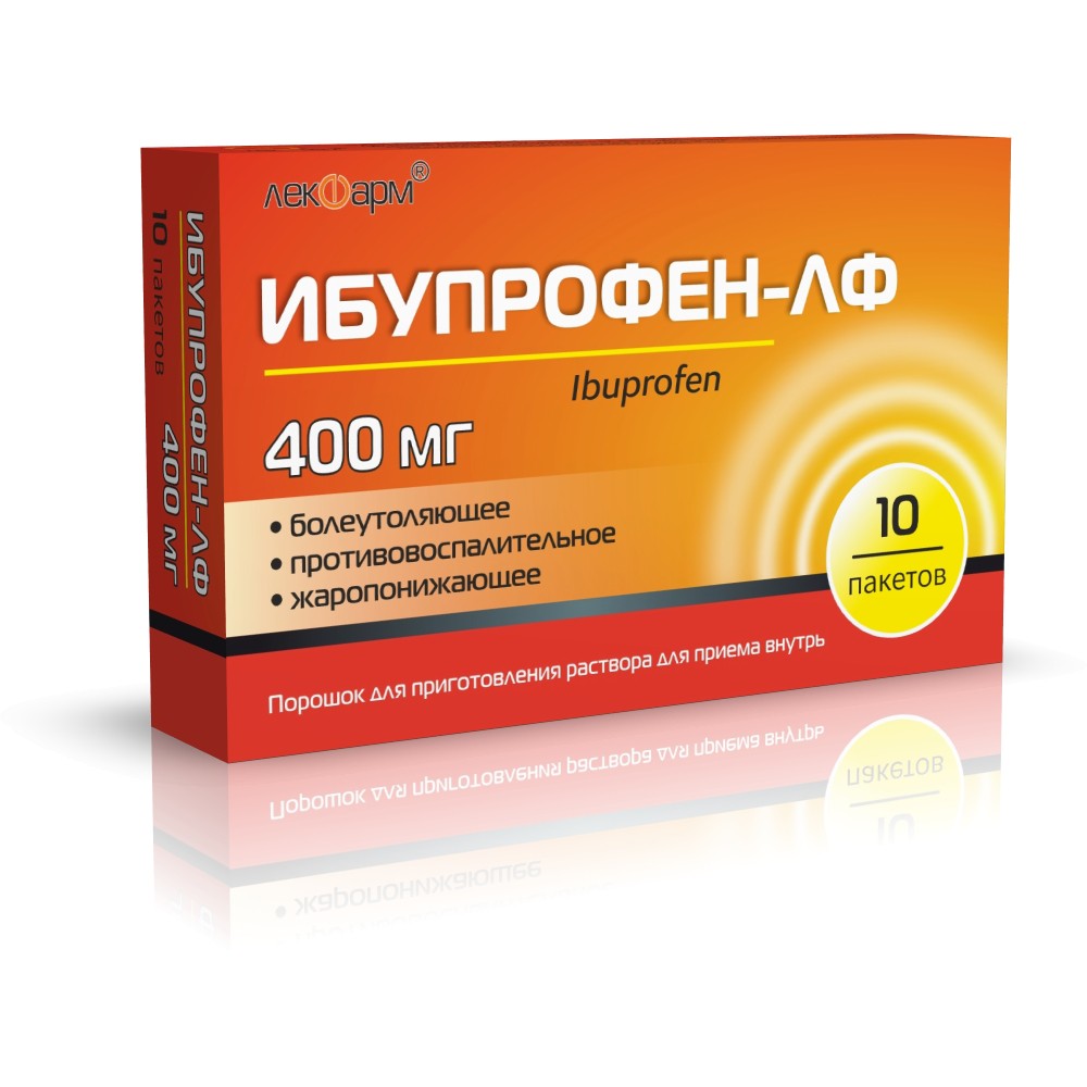 Ибупрофен-ЛФ пор-к для приг. р-ра для приема внутрь 400мг пакет №10