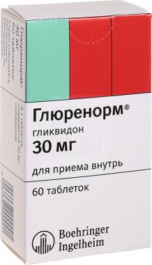 Глюренорм таблетки 30мг упаковка №60