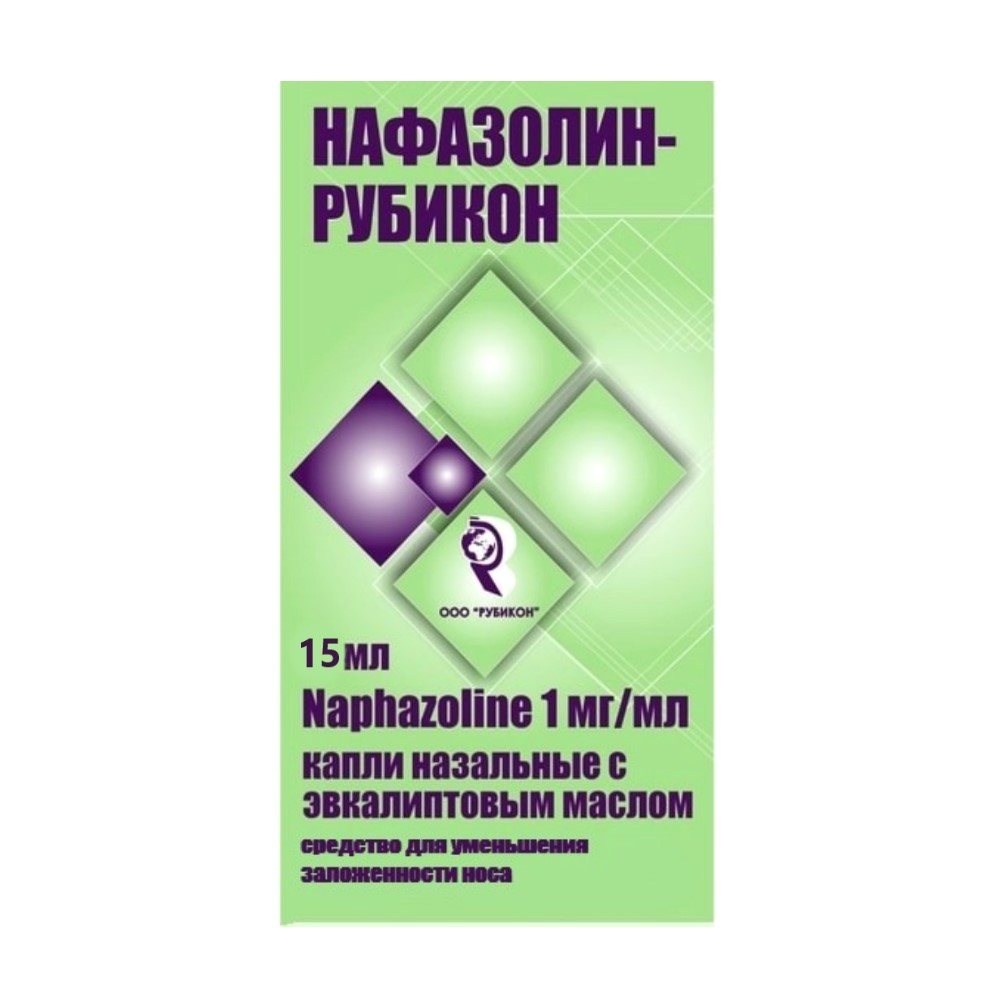 Нафазолин-Рубикон капли в нос с эвкалиптовым маслом 0,1% 15мл флакон №1
