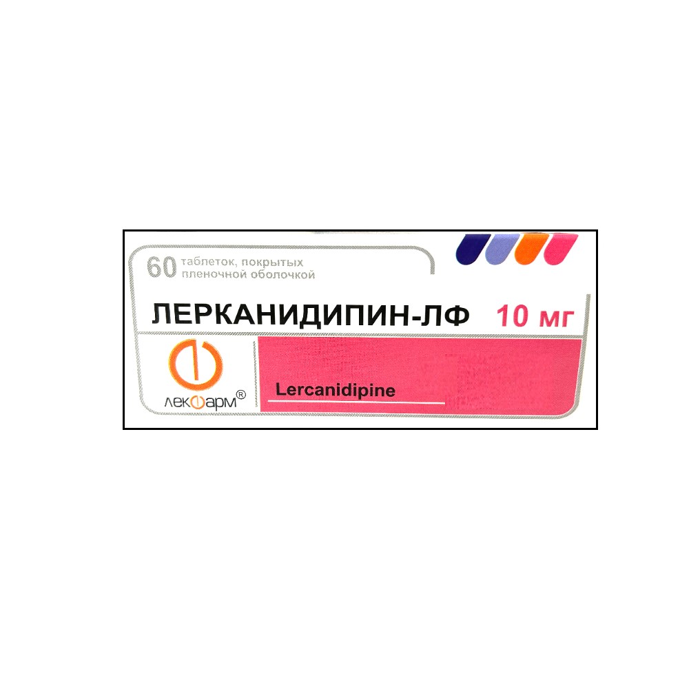 Лерканидипин-ЛФ таблетки п/о 10мг упаковка №60
