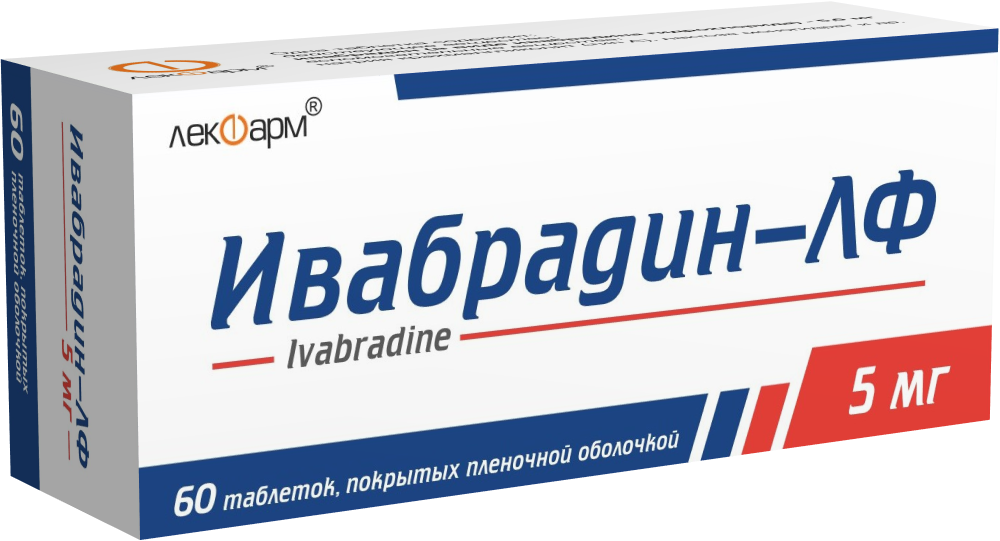 Ивабрадин-ЛФ таблетки п/о 5мг упаковка №60