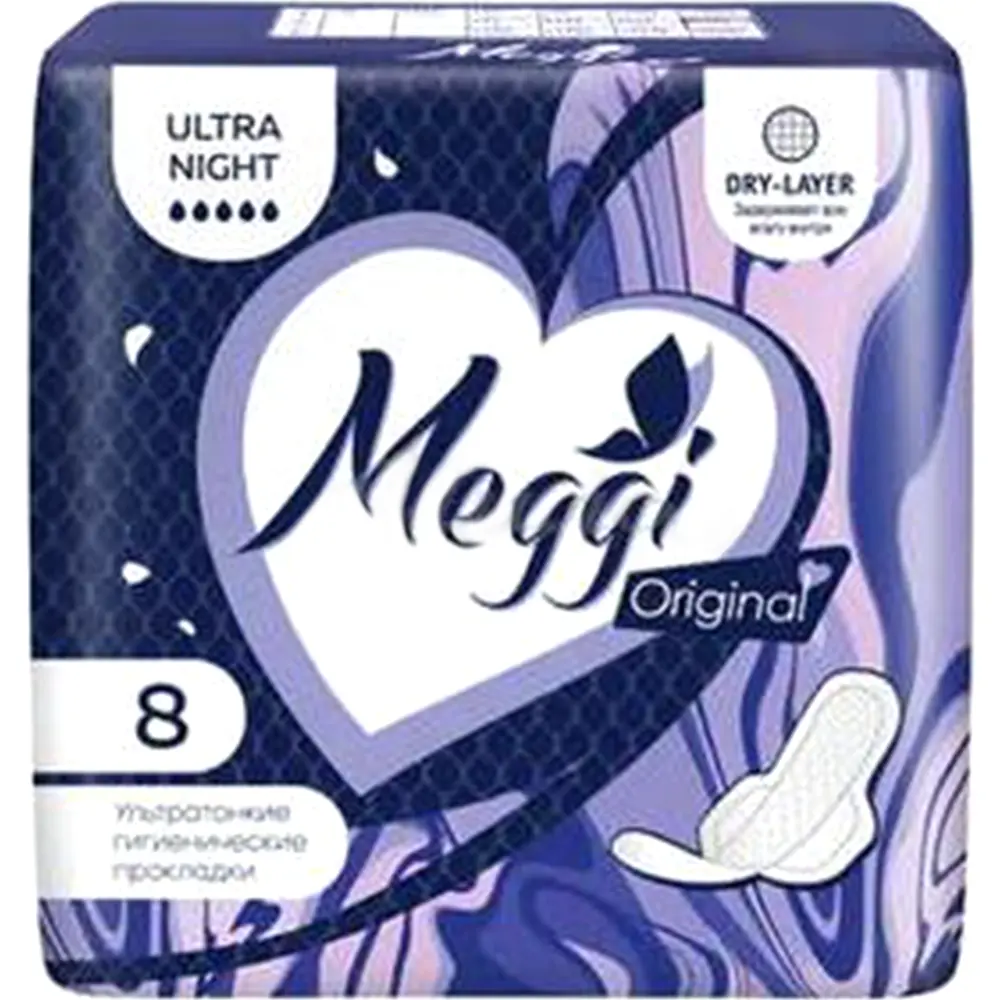 Прокладки гигиенические МEGGI ночные Ultra Night арт.MEG 638