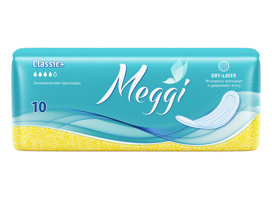 Прокладки гигиенические МEGGI Классик плюс арт.MEG 111
