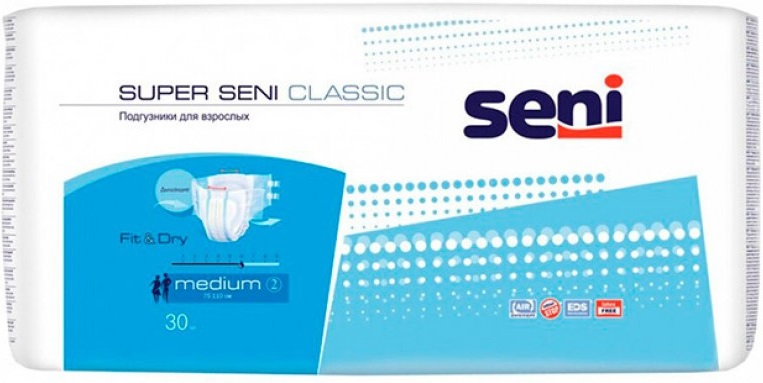Подгузники дышащие для взрослых Super Seni Classic medium №30