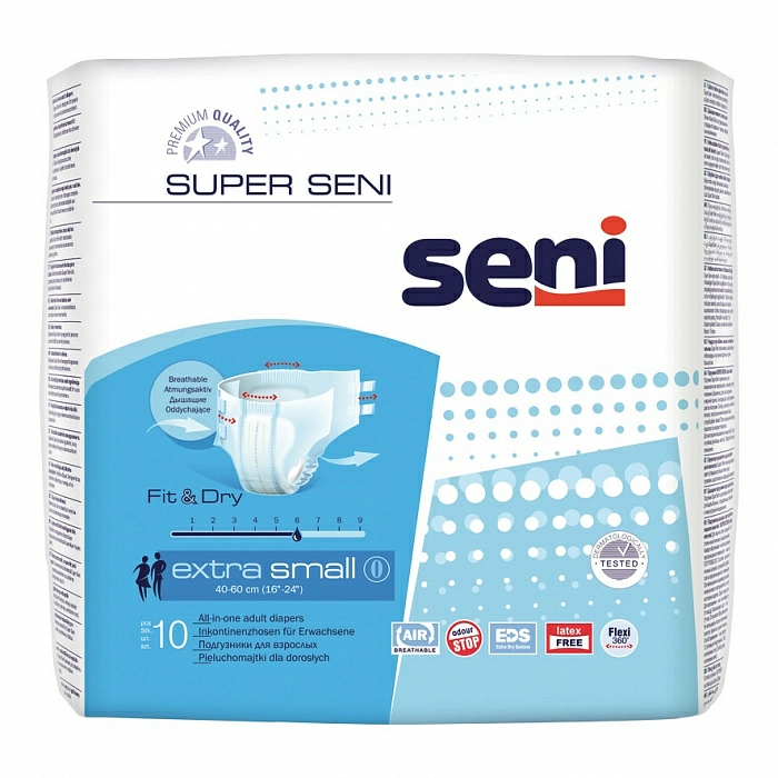 Подгузники дышащие для взрослых Super Seni extra small №10