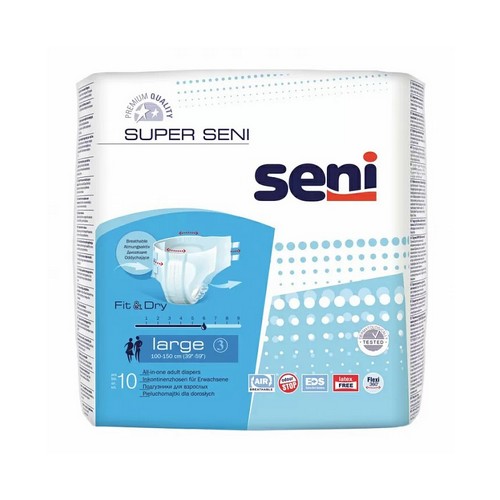 Подгузники дышащие для взрослых Super seni large №10
