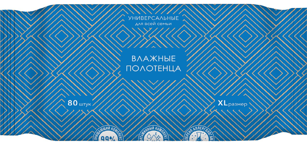 Полотенца влажные универсальные для всей семьи №80