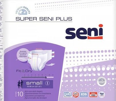 Подгузники дышащие для взрослых Super Seni Plus small №10