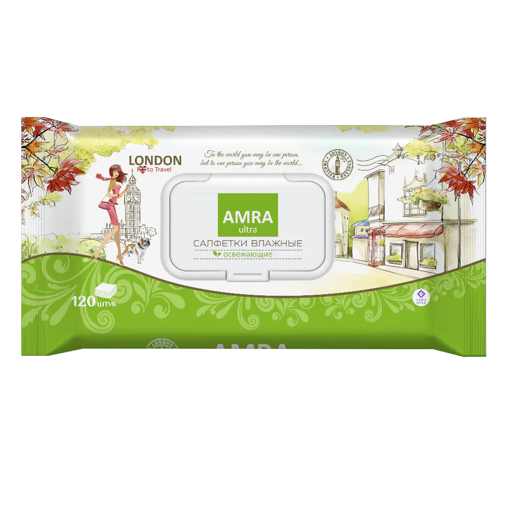 Салфетки влажные Amra Travel London №120