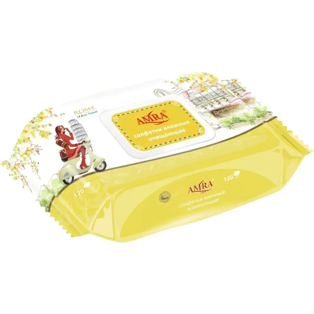 Салфетки влажные Amra Travel Rome №120