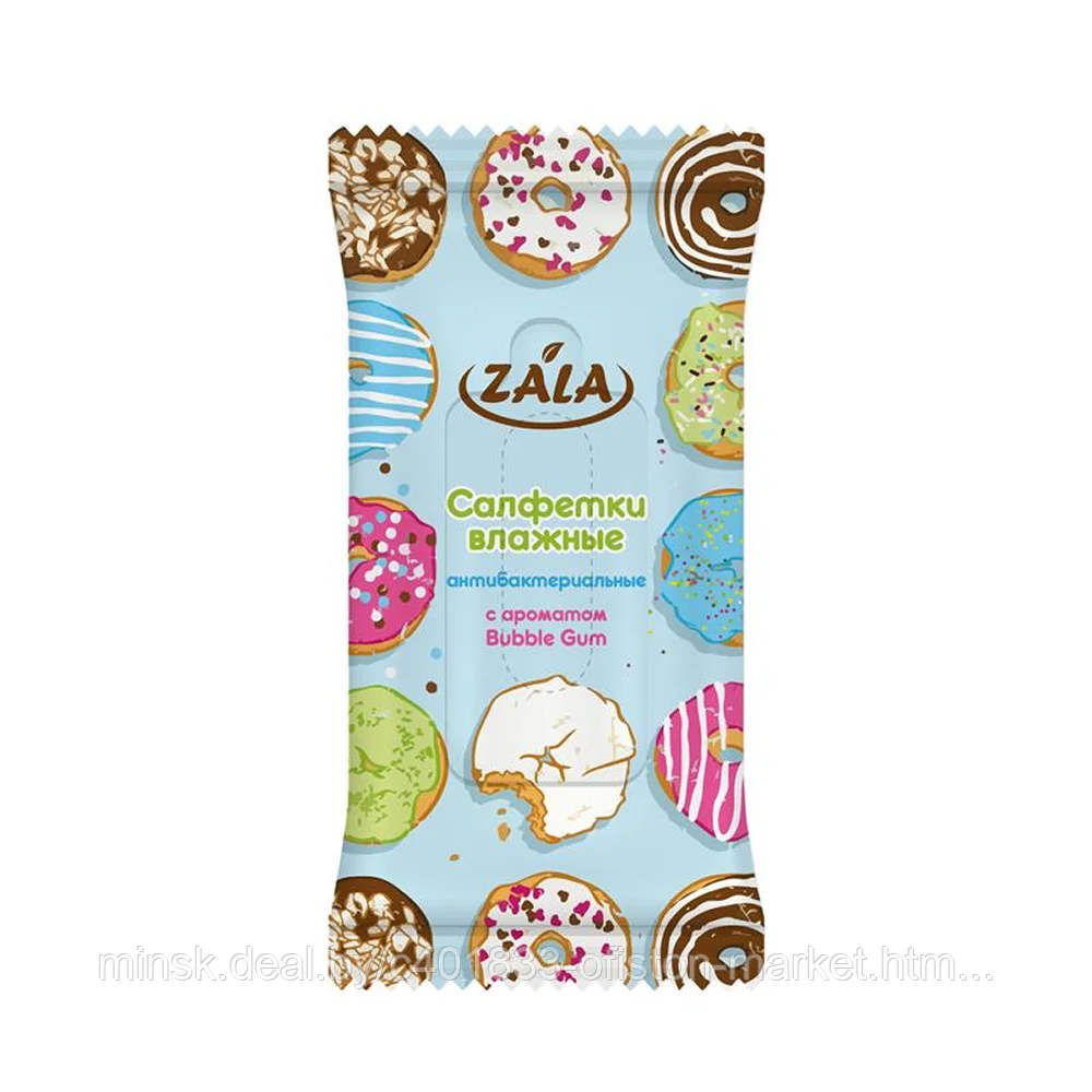 Салфетки влажные антибактериальн. с ароматом Bubble Gum 12шт
