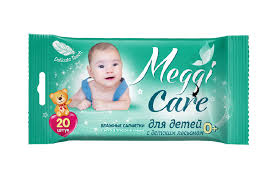 Салфетки влажные гипоаллегенные для детей 0+ MEGGI CARE с дет лосьоном арт.MEG 000220 №20
