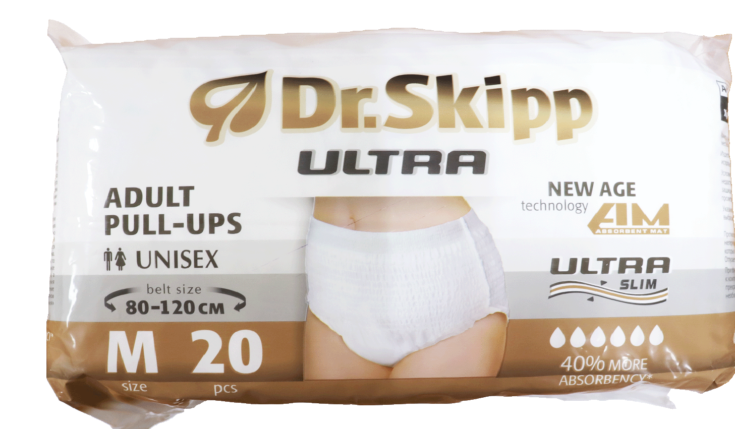 Подгузники-трусы для взрослых Dr.Skipp Ultra  р-р M (80-120см) №20