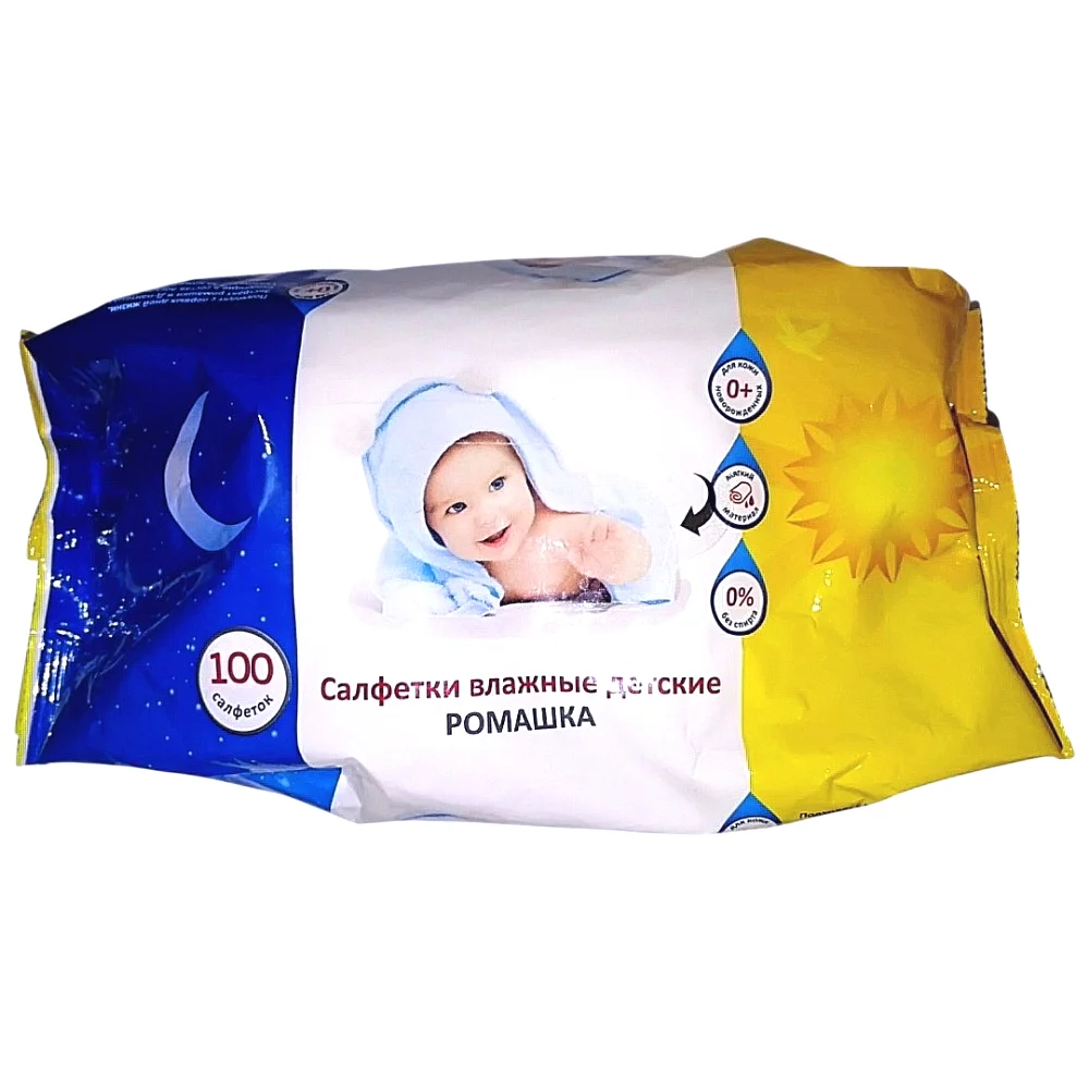 Салфетки влажные детские Ромашка №100