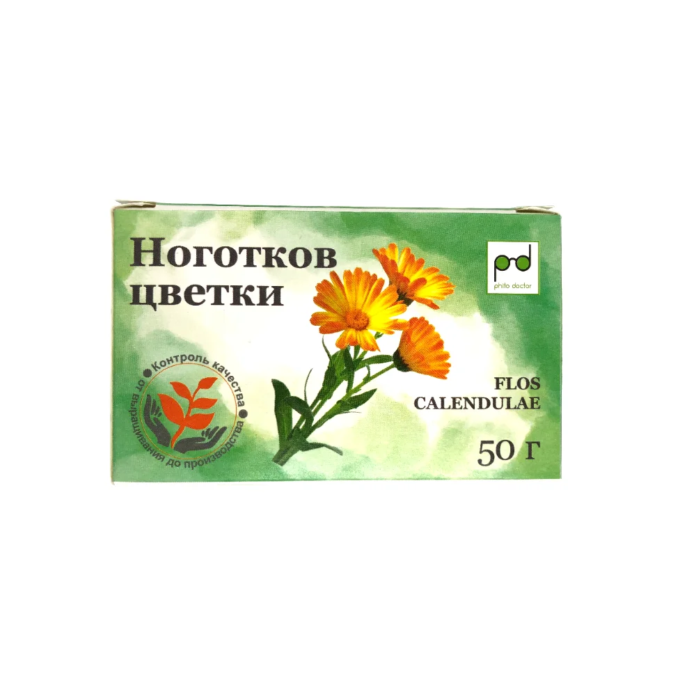 Ноготков цветки лек. сырье измельчен. 50г упаковка №1