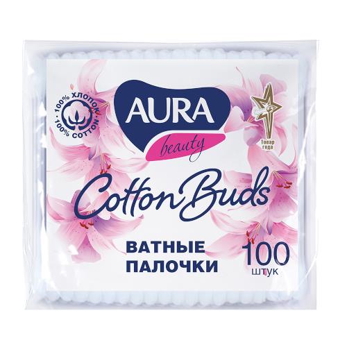 Палочки ватные AURA №100 (пакет)