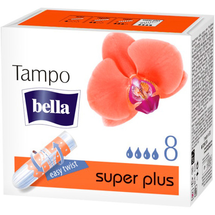 Тампоны гигиен без аппликатора Tampo Bella super plus premium comfort №8
