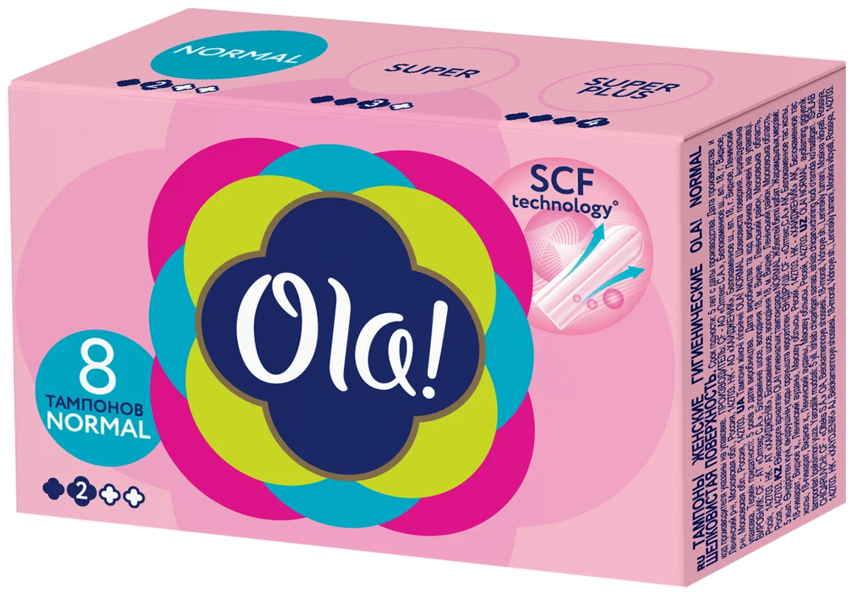 Тампоны женские Ola! normal Шелковистая поверхность №8