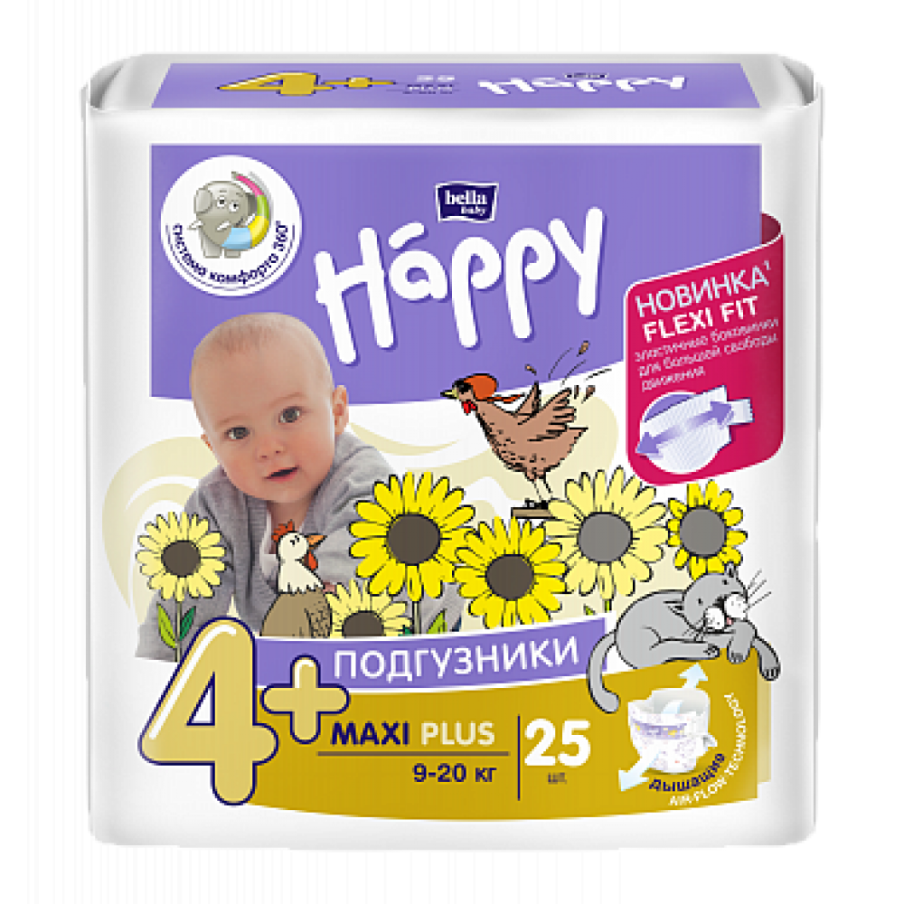 Подгузники детские Bella Baby Happy  maxi plus №25
