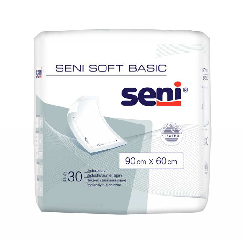 Пеленки гигиенические впитывающие Seni soft 90х60 №30