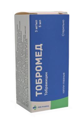 Тобромед глазные капли 0,3% 5мл флакон №1