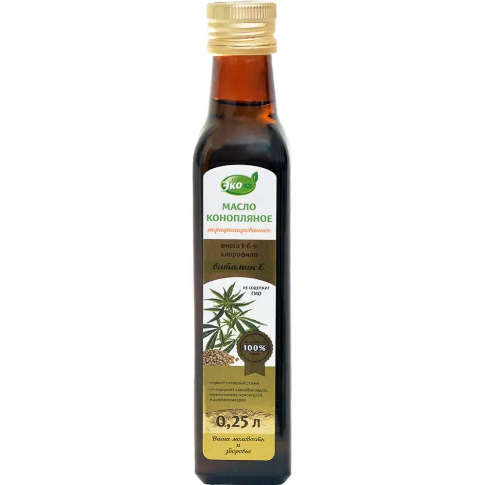 Масло конопляное сыродавленное нерафинированное Народные рецепты 0,25л