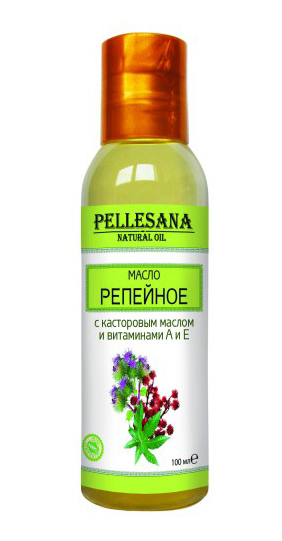 Масло репейное с касторовым маслом и витамитами А и Е 100мл