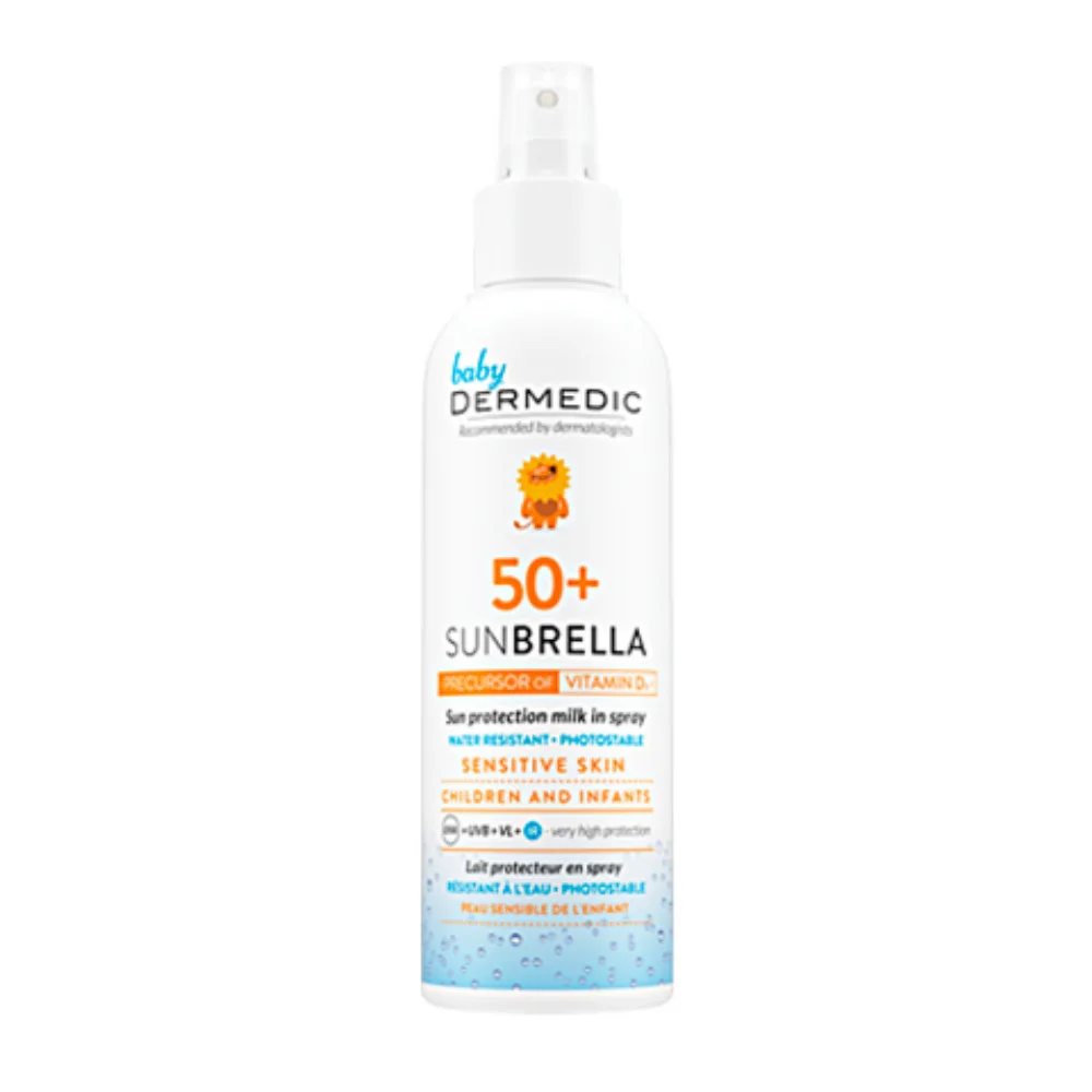 Молочко-спрей солнцезащитное для детей SPF50 Dermedic SUNBRELLA BABY 150мл