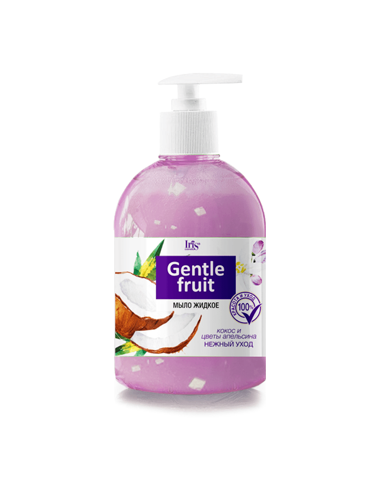 Мыло жидкое Кокос и цветы апельсина  GENTLE FRUIT 500мл