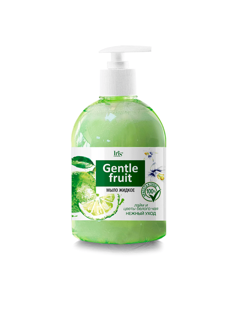 Мыло жидкое Лайм и цветы белого чая  GENTLE FRUIT 500мл