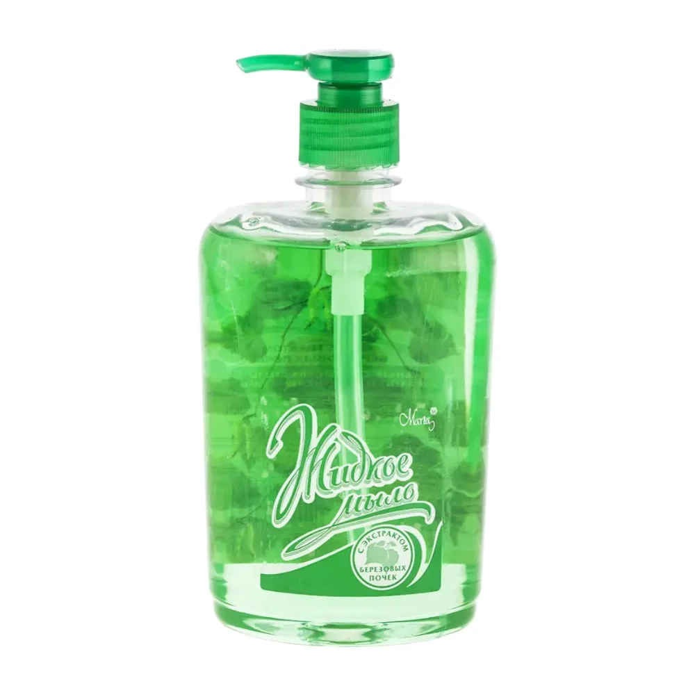 Мыло жидкое с экстрактом березовых почек с дозатором 500г