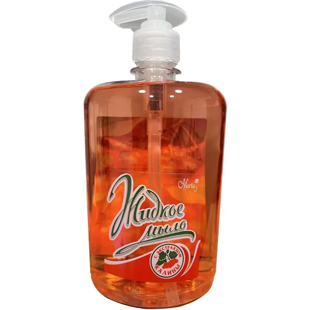 Мыло жидкое с экстрактом калины с дозатором 500г