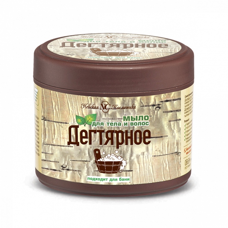 Мыло Невская Косметика Дегтярное для тела и волос 300мл