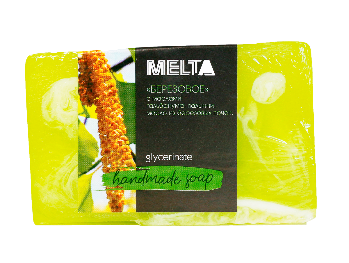 Мыло ручной работы с добавлением эфирных масел Бленд Березовый  Melta 100г