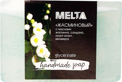 Мыло ручной работы с добавлением эфирных масел Бленд Жасминовый Melta 100г