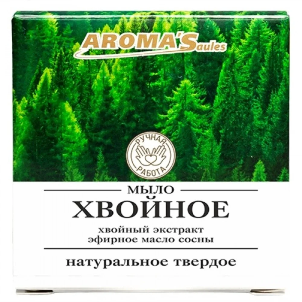 Мыло твердое натуральное Хвойное 80г