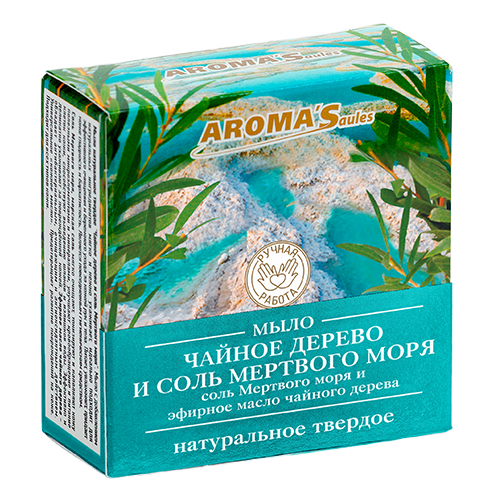 Мыло твердое натуральное Чайное дерево и соль Мертвого моря 80г