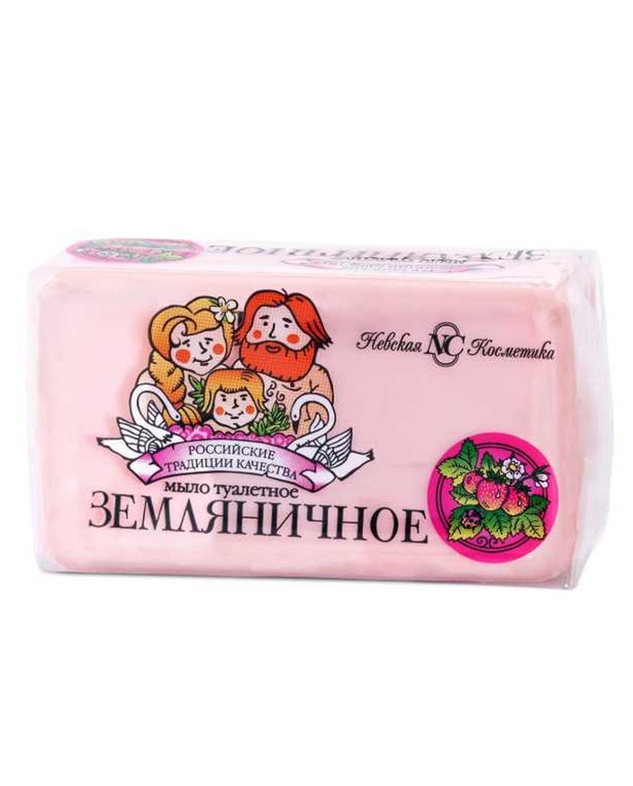Мыло туалетное твердое  Земляничное Невская Косметика  140г