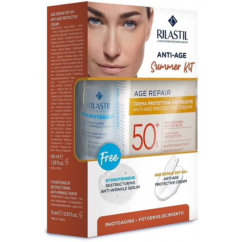 Набор крем прот морщ солнцезащ SPF50 40мл+ сыворот реструк 15мл  Rilastil