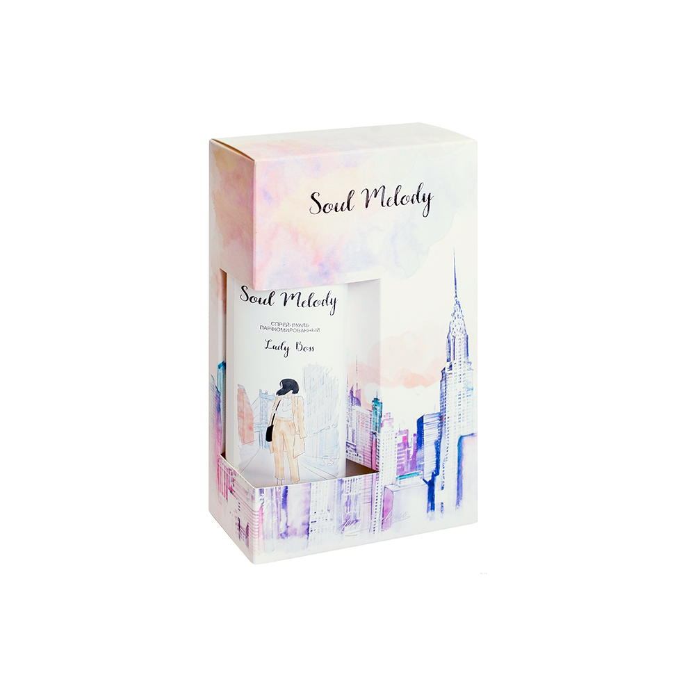 Набор подарочный Lady Boss 450г в составе: Гель д/душа парфюм 250г+Спрей-вуаль парфюм 200мл